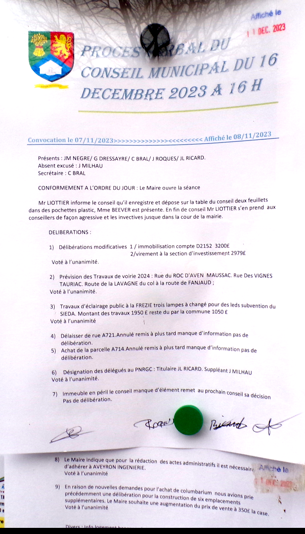 gentillesses du maire