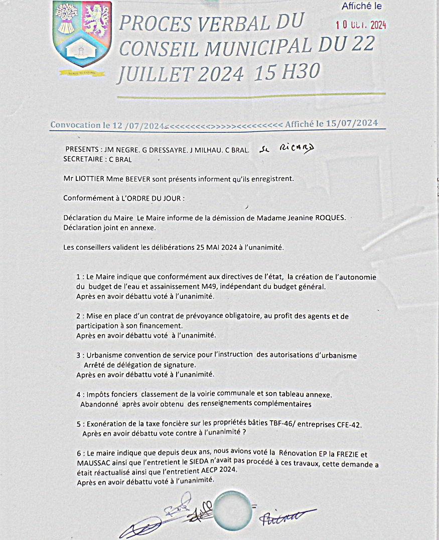 gentillesses du maire