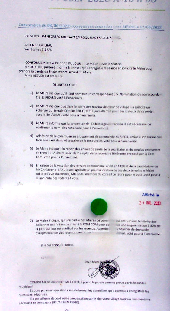 gentillesses du maire