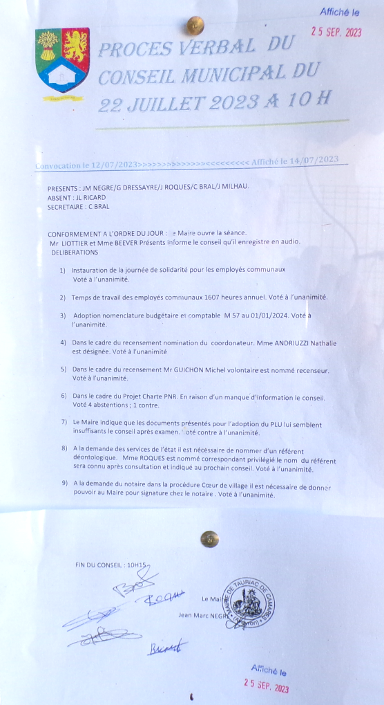 gentillesses du maire